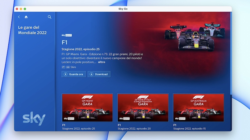 F1 in streaming