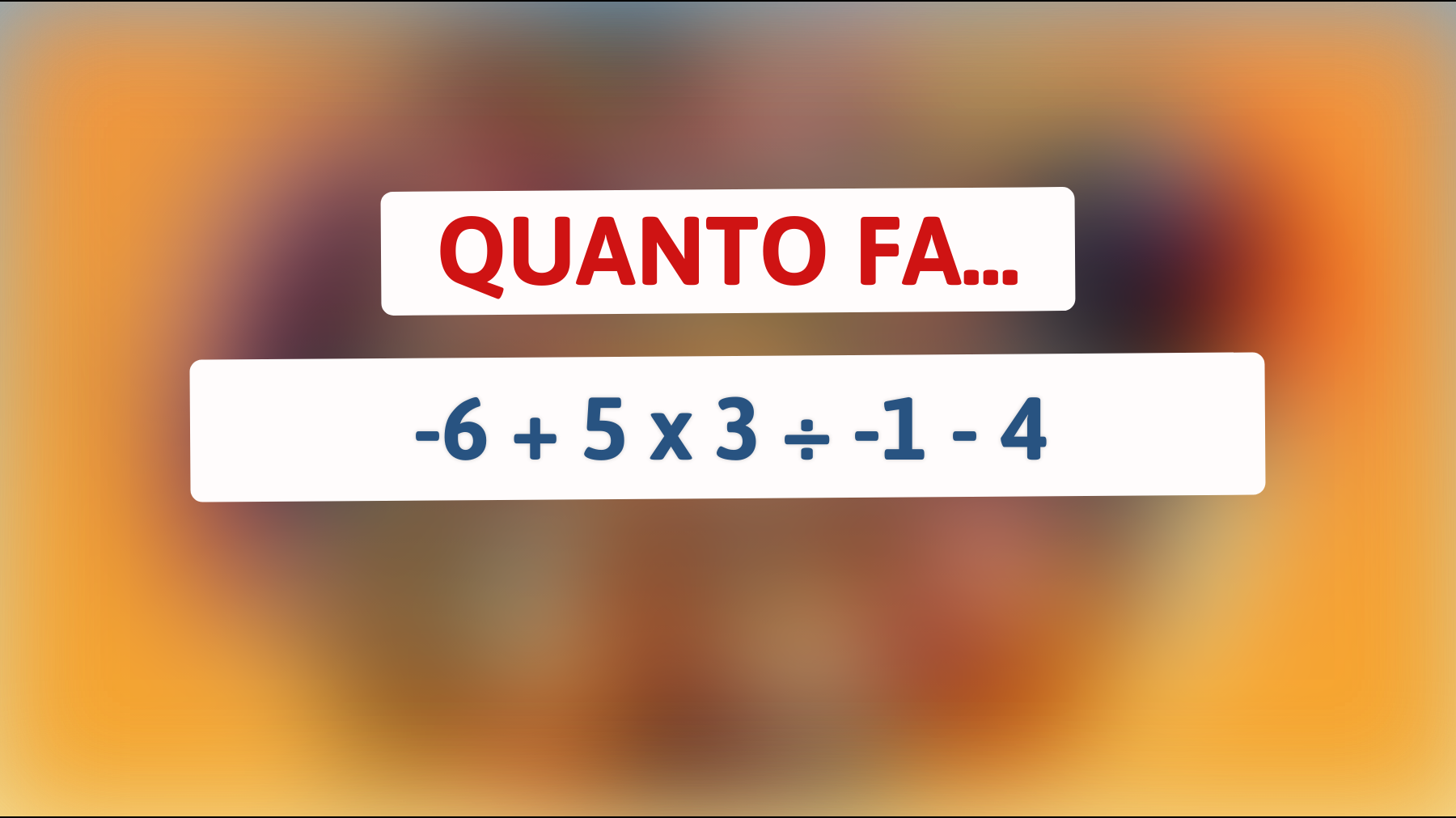 \"Sfida il tuo cervello: solo il 1% riesce a risolvere questo enigma matematico!\""